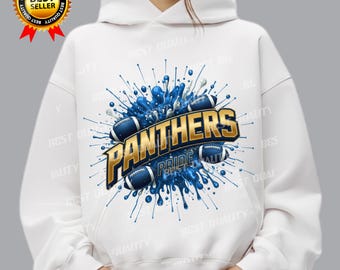 Sublimación de imágenes prediseñadas del día del partido de fútbol de los Panthers - Diseño premium del equipo de fútbol de los Panthers, camiseta de los Panthers, archivo PNG (descarga digital)