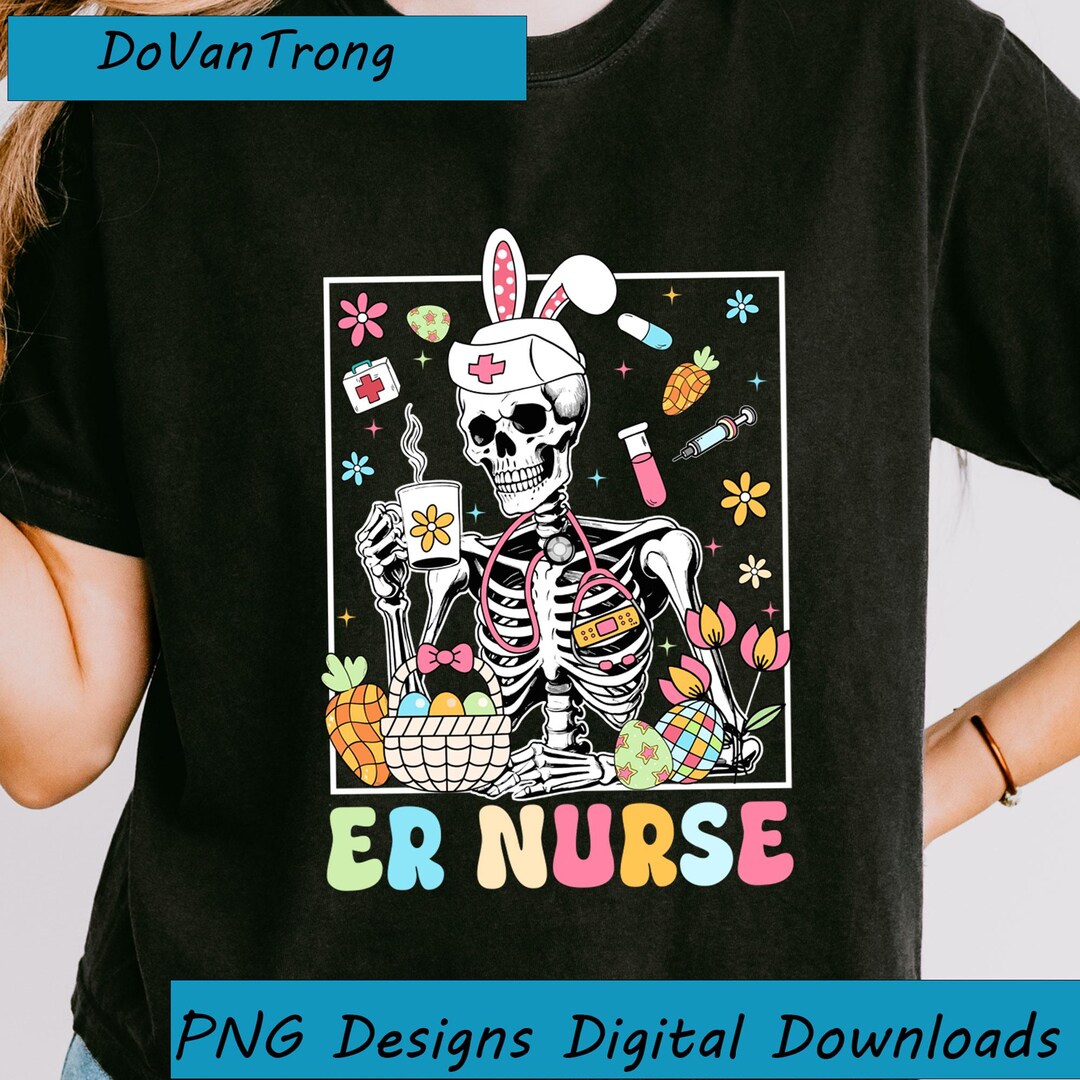 Skeleton Nurse Easter Png, Nurse Rock Png, Rocking the Nurse Life Png ...