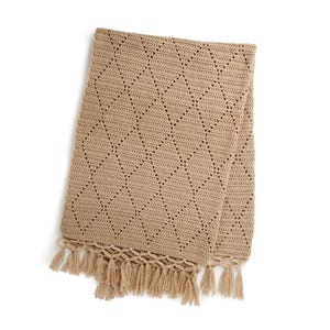 Diamond Lattice Crochet Blanket Pattern