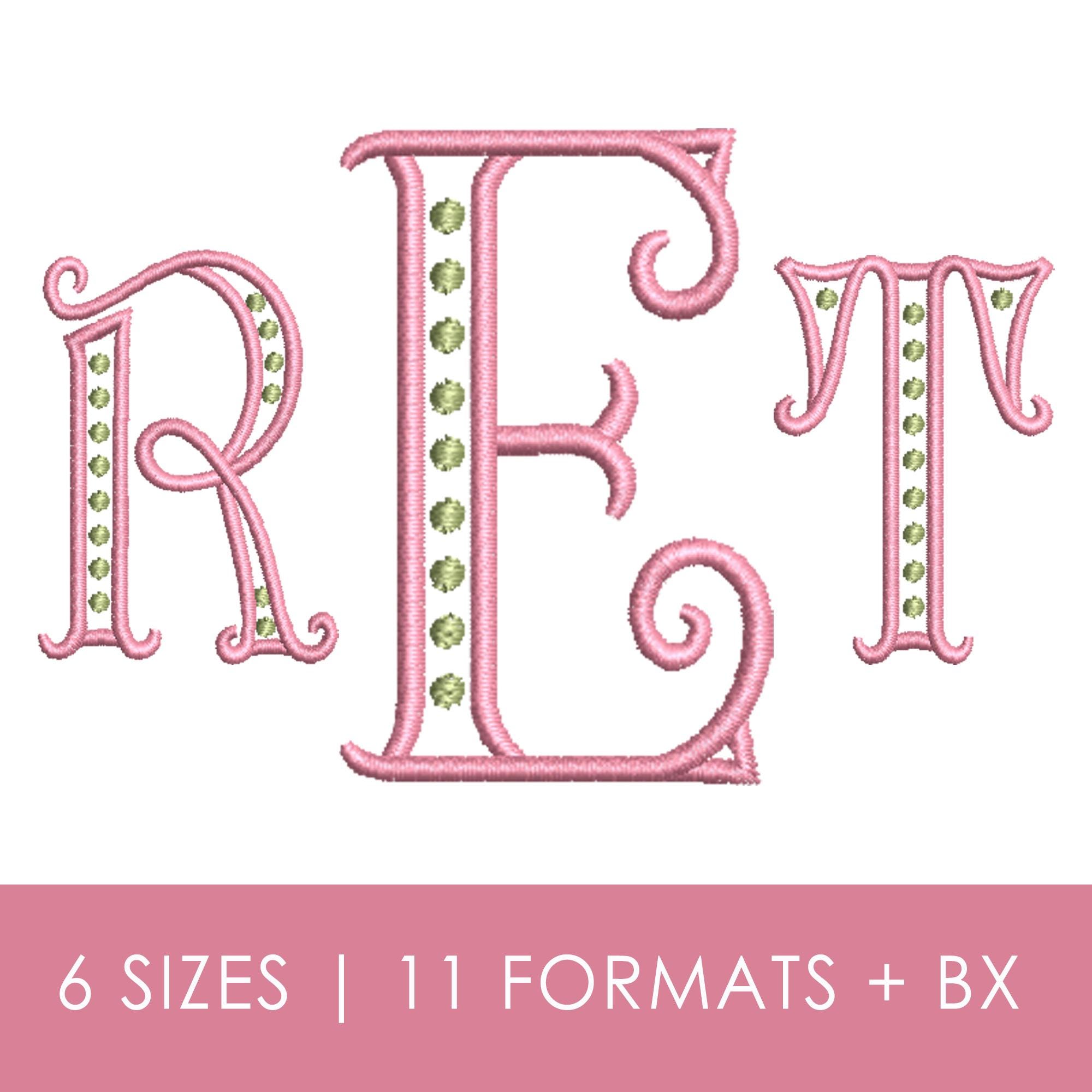Vintage Interlocking Font - Etsy