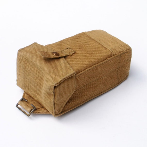 WWII British Military Khaki Canvas Pouch