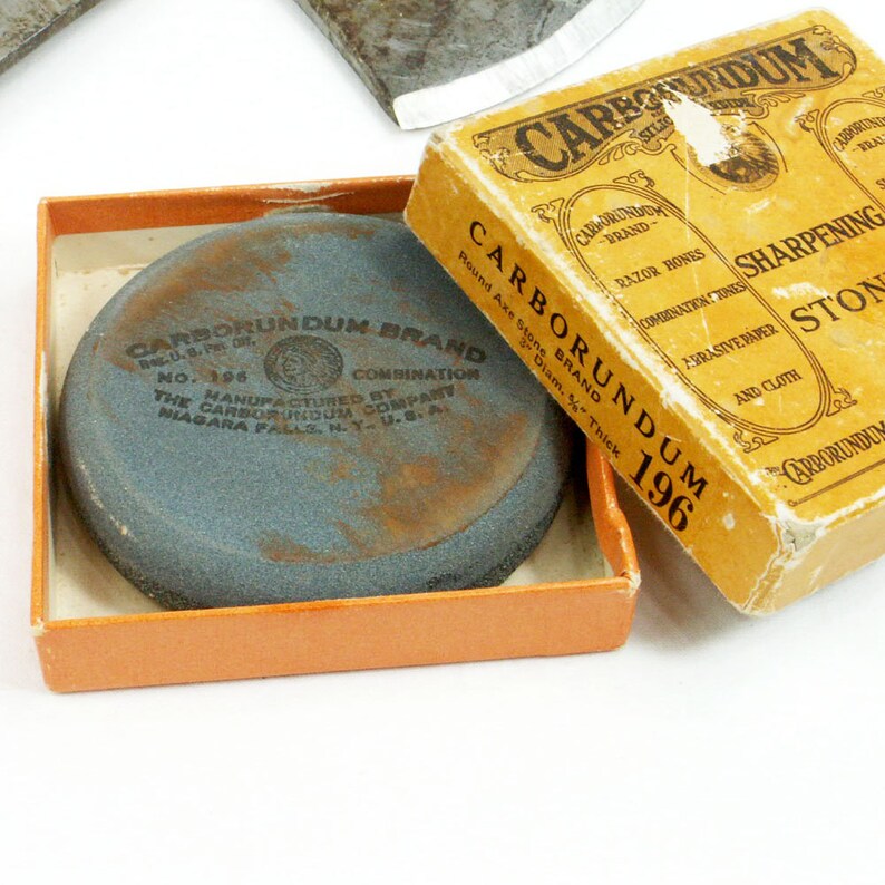 Carborundum Sharpening Stone Round Axe 196 Silicon Carbide Honing Tool