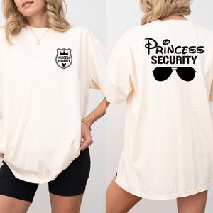 Comfort Colors Princess Security T-shirt - Disneyland Family Trip