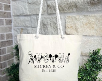Mickey and Friends Cotton Travel Tote Bag