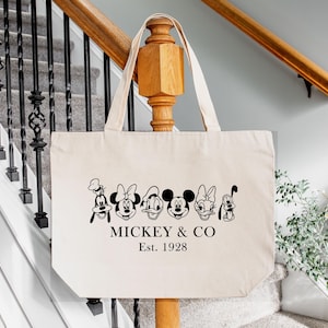 Disney Tote Bag, Mickey and Friends Tote Bag, Disney World Tote Bag, Family Disney Tote Bag, Disney Tote Bag Gift, Disneyland Tote Bag
