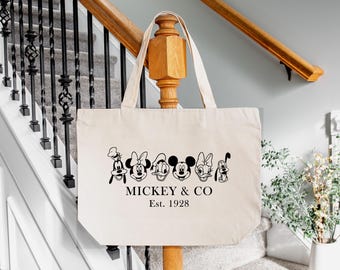 Disney Tote Bag, Mickey and Friends Tote Bag, Disney World Tote Bag, Family Disney Tote Bag, Disney Tote Bag Gift, Disneyland Tote Bag