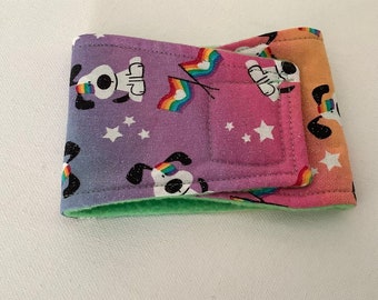 Belly Bands for Male Dogs - Belly Band - Male Dog Diapers - Male Dog Belly Band -Pups with Flags and Glitter   - Available in all Sizes