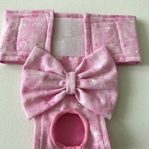 Female Dog Diaper - Dog Panties - Nappy - Britches - Pink Fairy Swirls with Glitter- All Sizes Available
