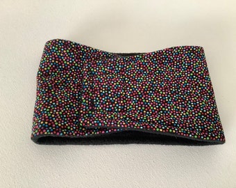 Dog Diaper - Male Dog Belly Band -Tiny Rainbow Dots on Black  - Available in all Sizes