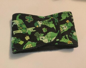 St. Patrick's Day Dog Belly Band – Gold Glitter Accent, Male Dog Diaper