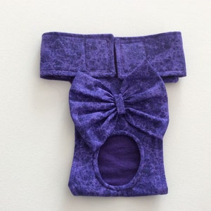 Dog Diaper - Dog Panties -Female Dog Diaper - Purple Glitter - Available in all Sizes
