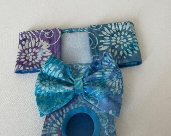 READY to SHIP - Small  -  Female Dog Panty/Diaper - Blue and Lavender Batik