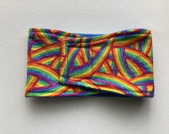 READY to SHIP - Large - Male Dog Diaper - Belly Band - Rainbows