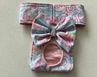 Female Dog Diaper - Britches - Dog Panty / Panties- Pastel with Swirls and a touch of Glitter  - Available in all Sizes