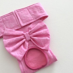 Female Dog Panties / Diaper / Nappy / Britches/ Pink with Swirls and Hearts - Available in All Sizes