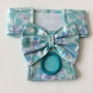 Female Dog Diaper - Dog Panties - Nappy - Britches - Teal and Lavender  with Glitter - Available in all Sizes