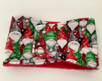 Male Dog Diaper - Male Dog Belly Band - Belly Wrap -Red and Green Gnomes  - Available in all Sizes