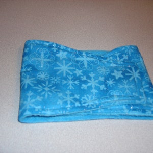 Blue Glitter Snowflake Belly Band - Male Dog Diaper - All Sizes Available