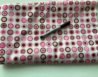 PUL -White with Circles   - 2 yards-  Diaper Making