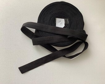 FOE - Fold Over Elastic - 1" wide - Black - 25 yards