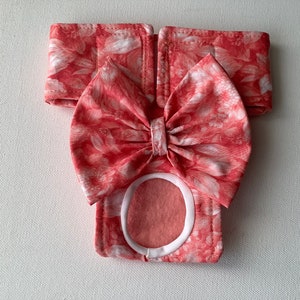 Dog Diaper - Dog Panties -Female Dog Diaper - Muted Peach Floral - Available in all Sizes
