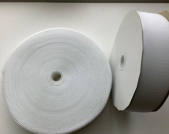 Hook and Loop - New - Sew on - 2 inches wide - White - Approximately 20  yards