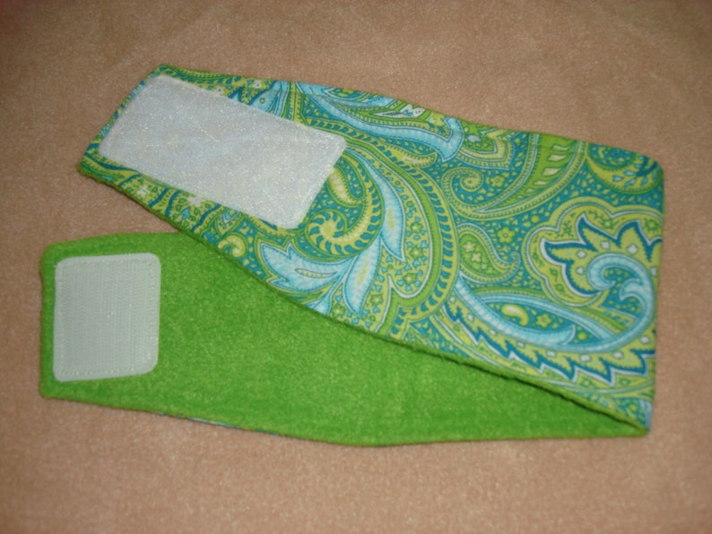 Available in all Sizes Dog Diaper Male Dog Belly Band Green Paisley