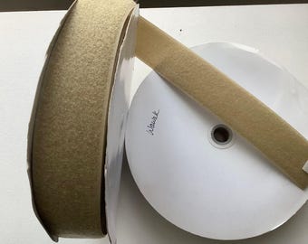 Hook and Loop - New - Sew on - 2 inches wide - Beige - 20+ yards