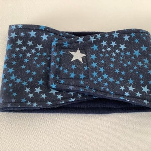 Dog Diaper - Male Dog Belly Band -Stars on Navy with Glitter   - Available in all Sizes