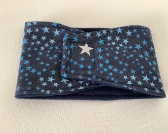 Dog Diaper - Male Dog Belly Band -Stars on Navy with Glitter   - Available in all Sizes