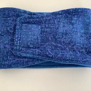 Belly Bands for Male Dogs -  Male Dog Diapers - Male Dog Belly Band - Blue with Metallic Blue Swirls - Available in all sizes