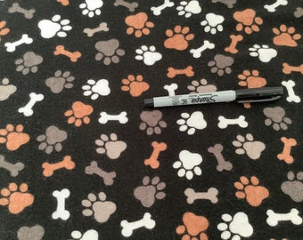 Washable, Waterproof, Reusable Puppy / Potty Pad - 18 x 24 - Brown with Paw Prints and Bones