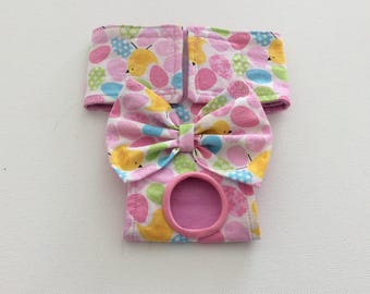 Dog Diaper - Dog Panties -Female Dog Diaper - Easter Chicks and Eggs - Available in all Sizes