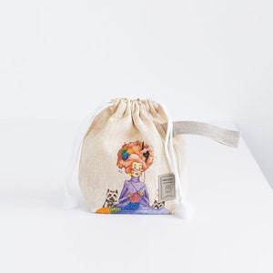 Kleine Projekttasche mit Knittermotiv