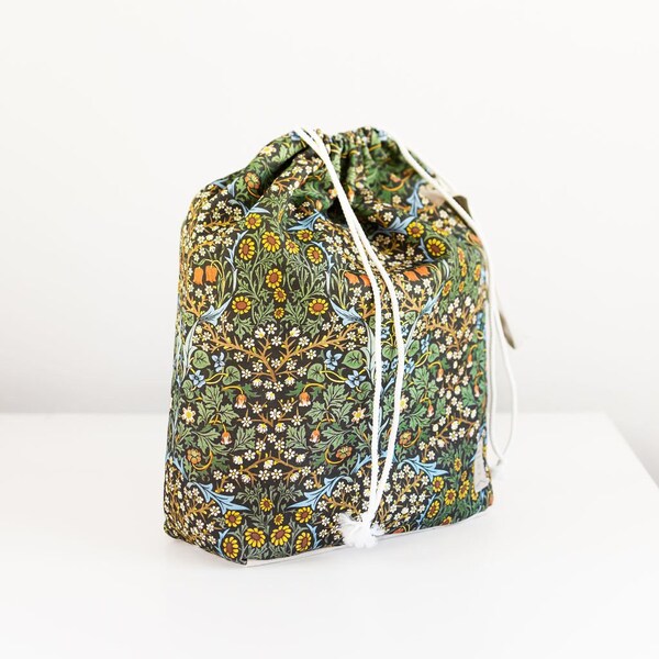 William Morris Blackthorn druck XL Strickprojekttasche.