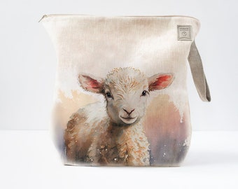 Sheep Project Bag with zipper