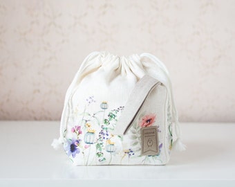 Project Bag. Special KnitterBag design. Summer Flowers collection