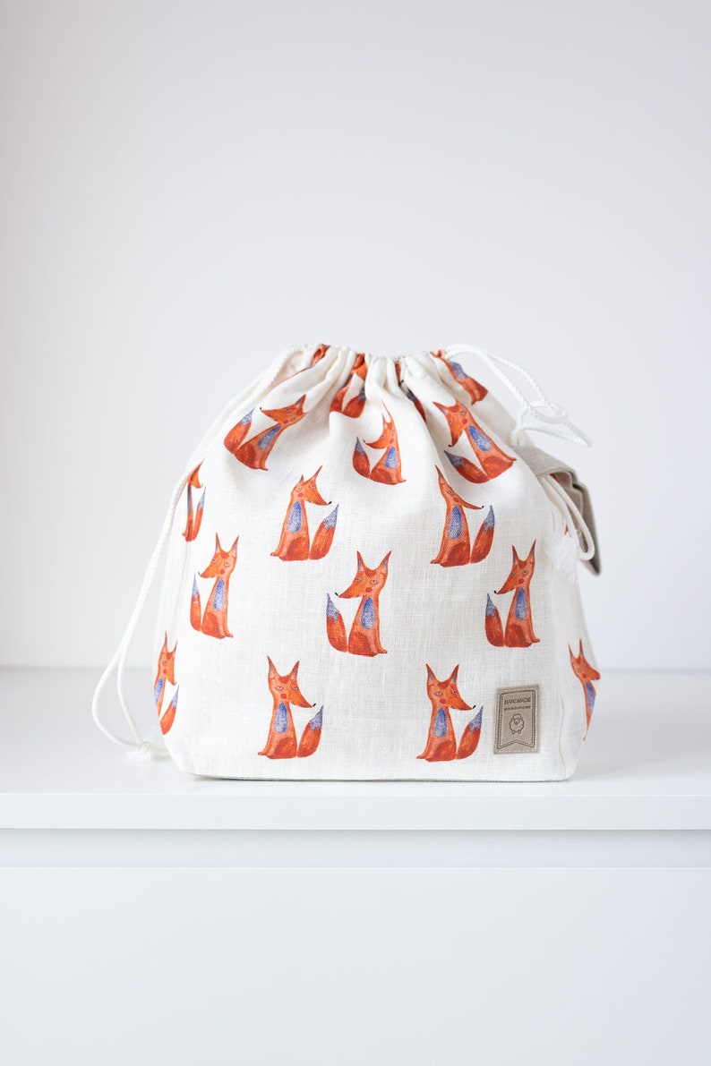 Knitting Project Bag. Drawstring. Large. Special Knitterbag Etsy