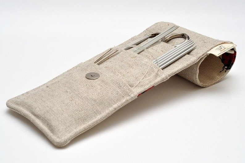 MINI Needle Case. size: 4 x 9,2 or 4 x 11. Needles, Crochets and Hooks Case, Organizer Holder. image 2