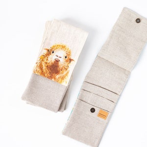 Estuche organizador de agujas de tejer. Tamaño: 4&quot; x 9,2&quot; (o 4&quot; x 11&quot;). Estuche de Agujas, Ganchillos y Ganchillos.