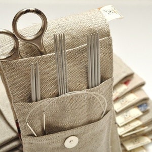 MINI Needle Case. size: 4 x 9,2 or 4 x 11. Needles, Crochets and Hooks Case, Organizer Holder. image 1