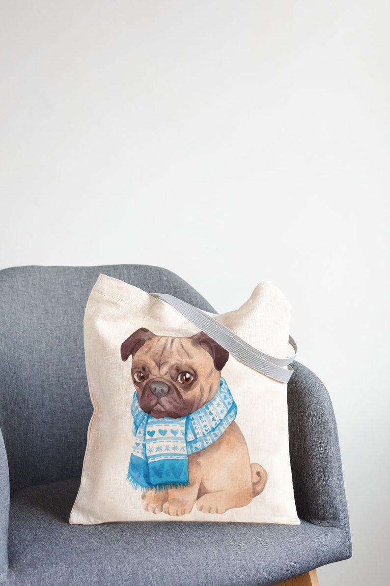 Linen Market Bag. Shopping tote with sheep. image 9