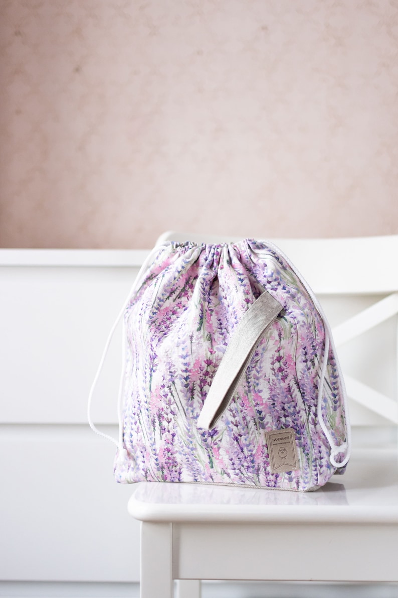 Lavender Bag Large Drawstring Knitting Project Bag. Large. Etsy