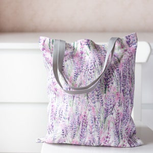 Shopping tote bag with Peony print image 2