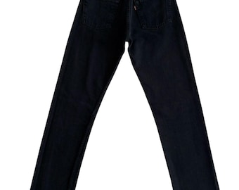 Levi's 501 vintage w28 L34 jeans 501s black washed 90s Levis straight leg buttonfly regular fit France 1996
