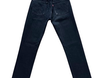 Levi's 501 vintage w26 L34 jeans 501s black France faded 90s Levis straight leg buttonfly regular fit 1996 boyfriend mom USA