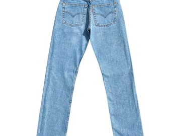 Levi's 501 vintage w26 L32 jeans new Hungary 501s USA new blue stonewash faded 90s Levis straight leg buttonfly regular fit USA 1990 Y2k