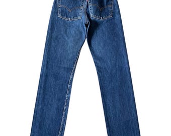 Levi's 501 vintage w26 L32 USA jeans 501s blue stonewash faded 90s Levis straight leg buttonfly regular fit USA 1990 Y2k flares selvedge