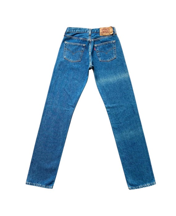 Levis 501 Vintage W30 L36 Blue Washed 501s Made in Spain 90s 