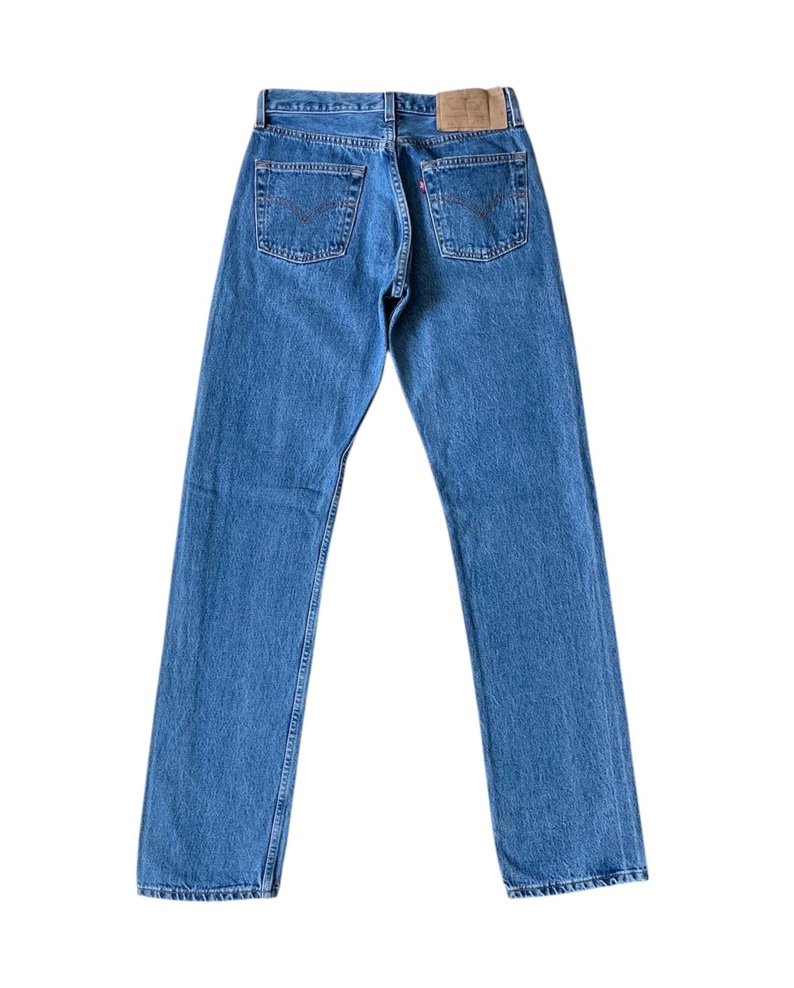 Levi's 501米国製W30L34 UK製 Levi's 501ブラックジーンズ/後染デニム 古着/W30L34